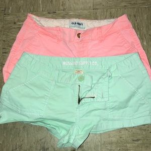 *SOLD*Bundle! Two pair of brightly colored shorts!
